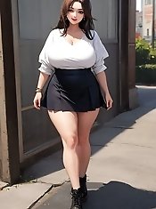 Elderly women take pleasure in modeling