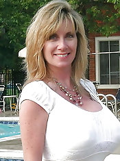 Older woman is taking off her panties for cash