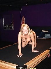 Wife surprises in black undergarments and bra