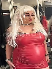 Beautiful mature woman is removing her underclothes.