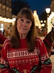 Christmas with a mature Carmen the night before the big day is the best