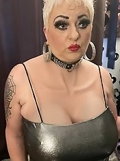 The step mom is teasing her step son in white tights